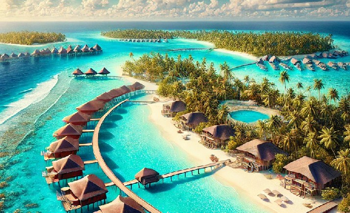 Ilustrasi Maladewa. (ChatGPT)