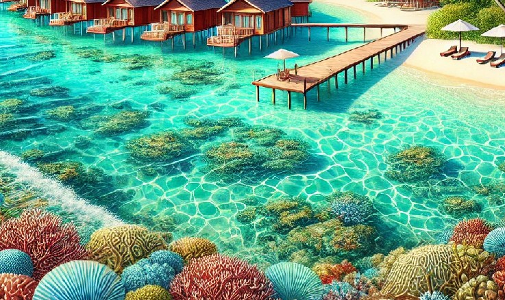 Ilustrasi Maladewa. (ChatGPT)