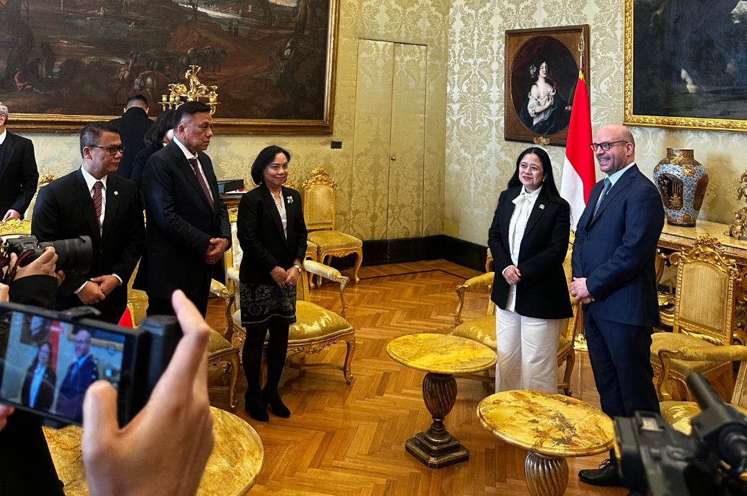 Gubernur Sulawesi Utara Olly Dondokambey Dampingi Ketua DPR RI Puan Maharani Bertemu Ketua DPR Italia Lorenzo Fontana di Roma