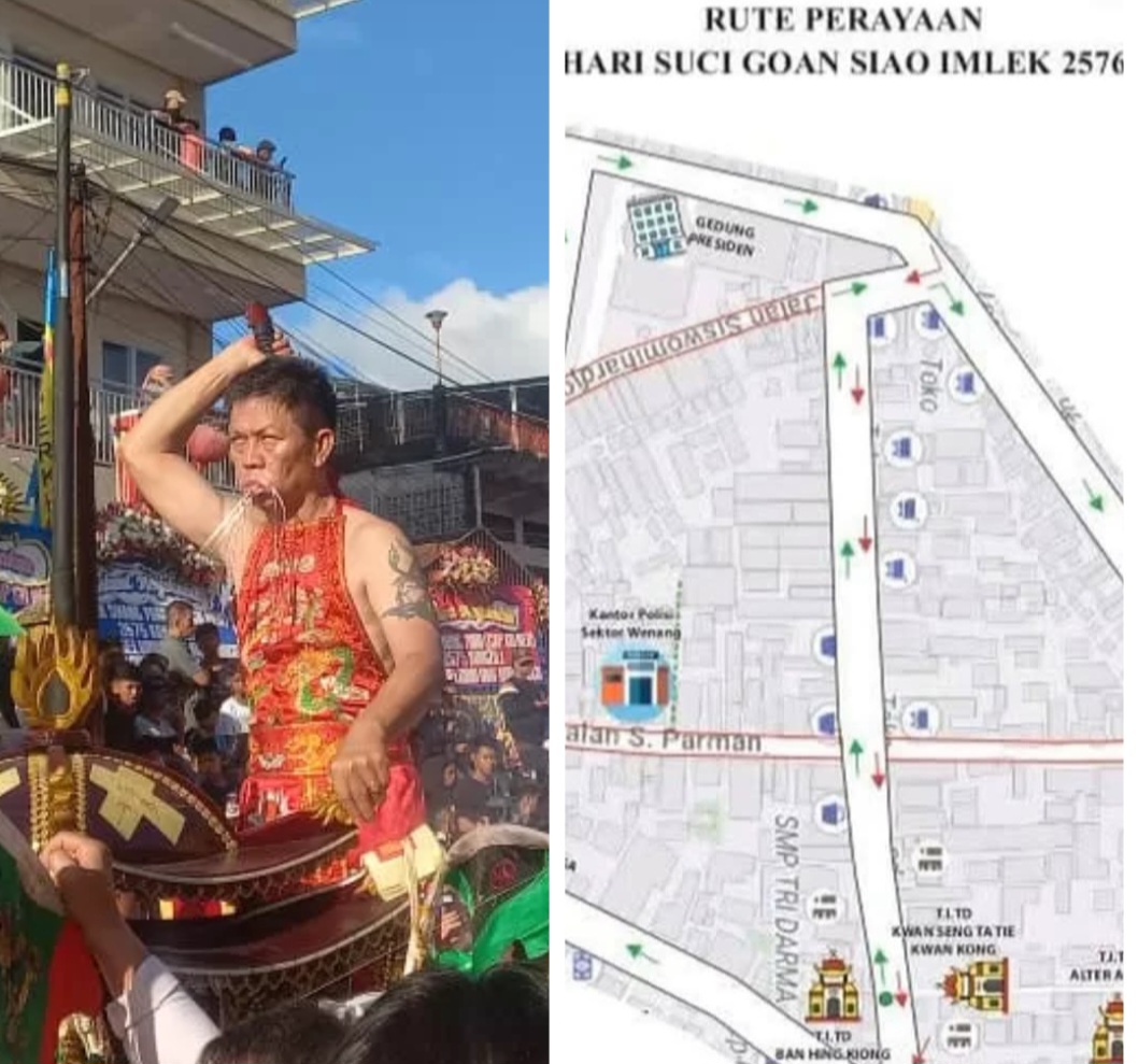Rute Prosesi Cap Go Meh Tahun 2025 Sama dengan Rute Tahun 2024.