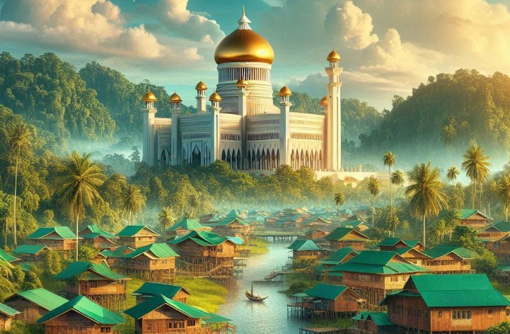 Ilustrasi Brunei Darussalam. (Bing)