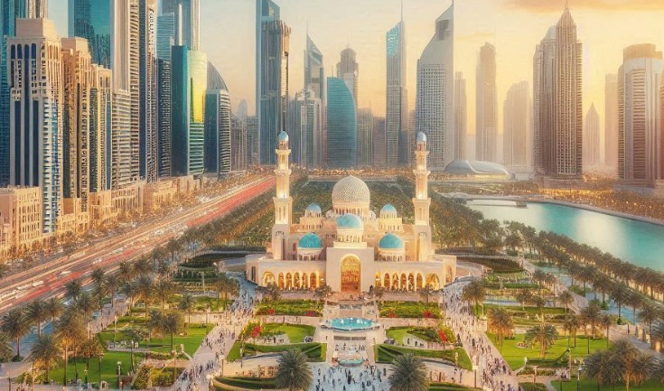 Ilustrasi Kota Sharjah. (Bing)