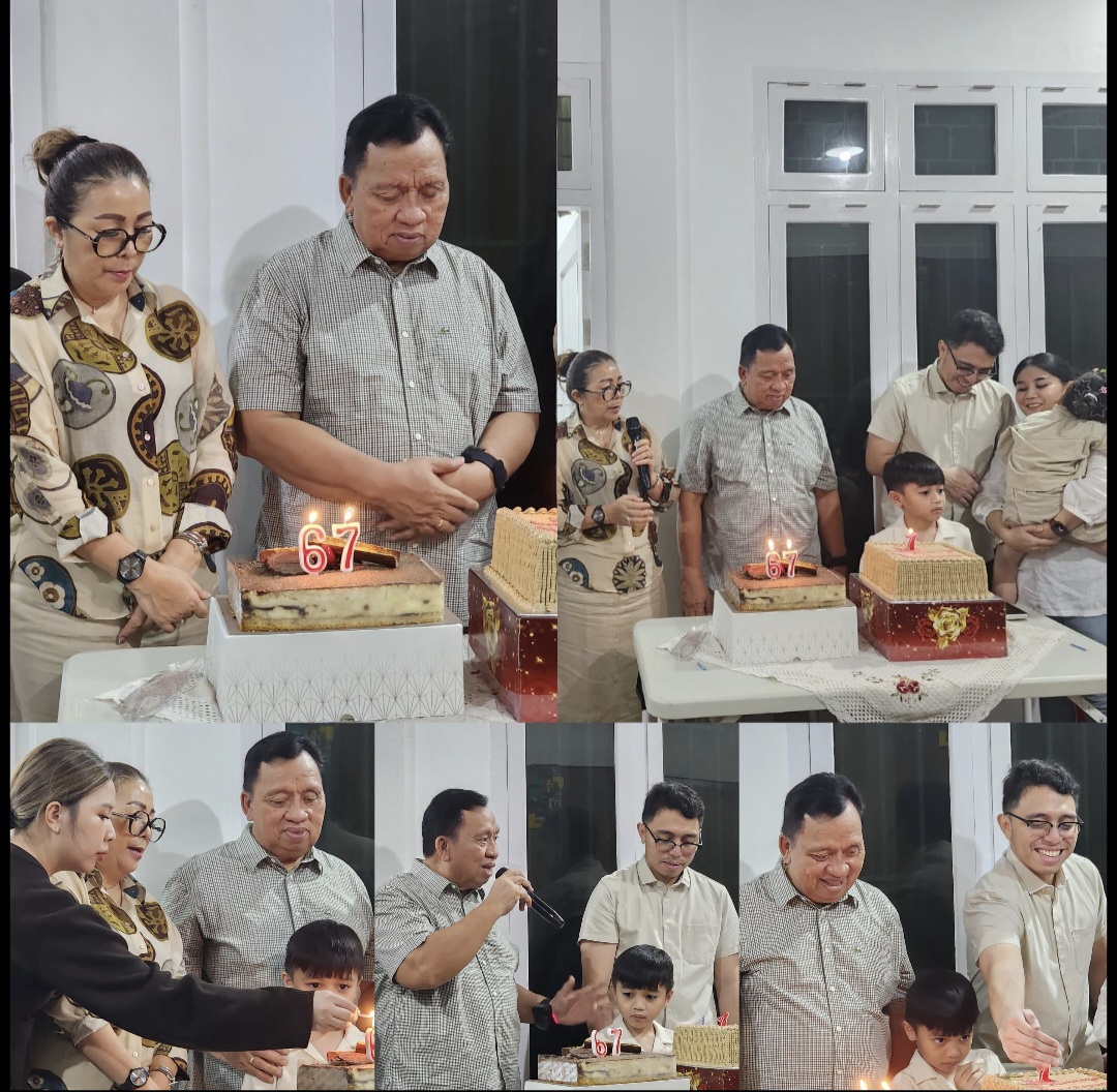 BERSYUKUR: Syukur sukacita Keluarga Dondokambey-Lengkong di kediaman pribadi, Tikala Baru, Minggu (2/3/2025).
