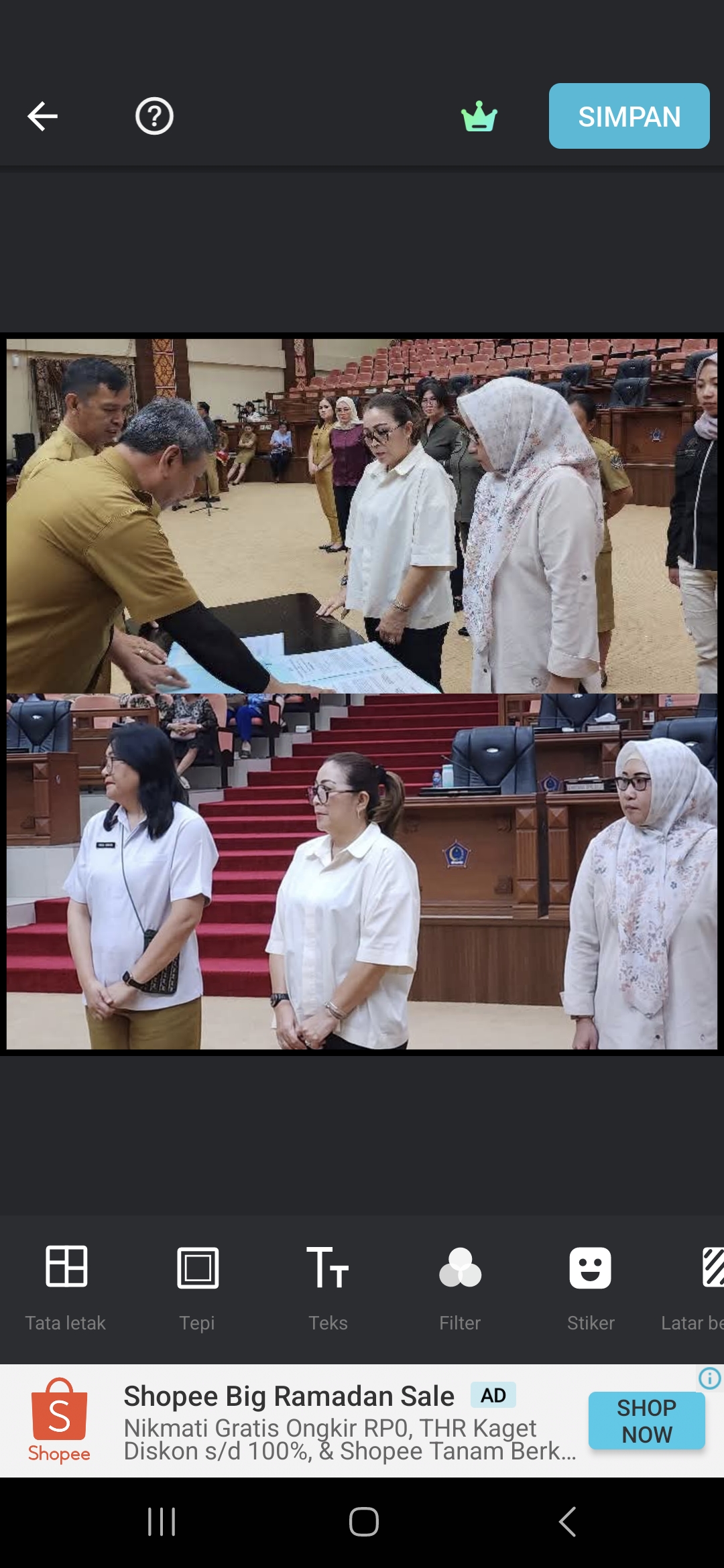 IKUTI: Martina Lengkong (tengah) saat mengikuti gladi bersih di Kantor DPRD Sulut, Senin (3/3/2025).