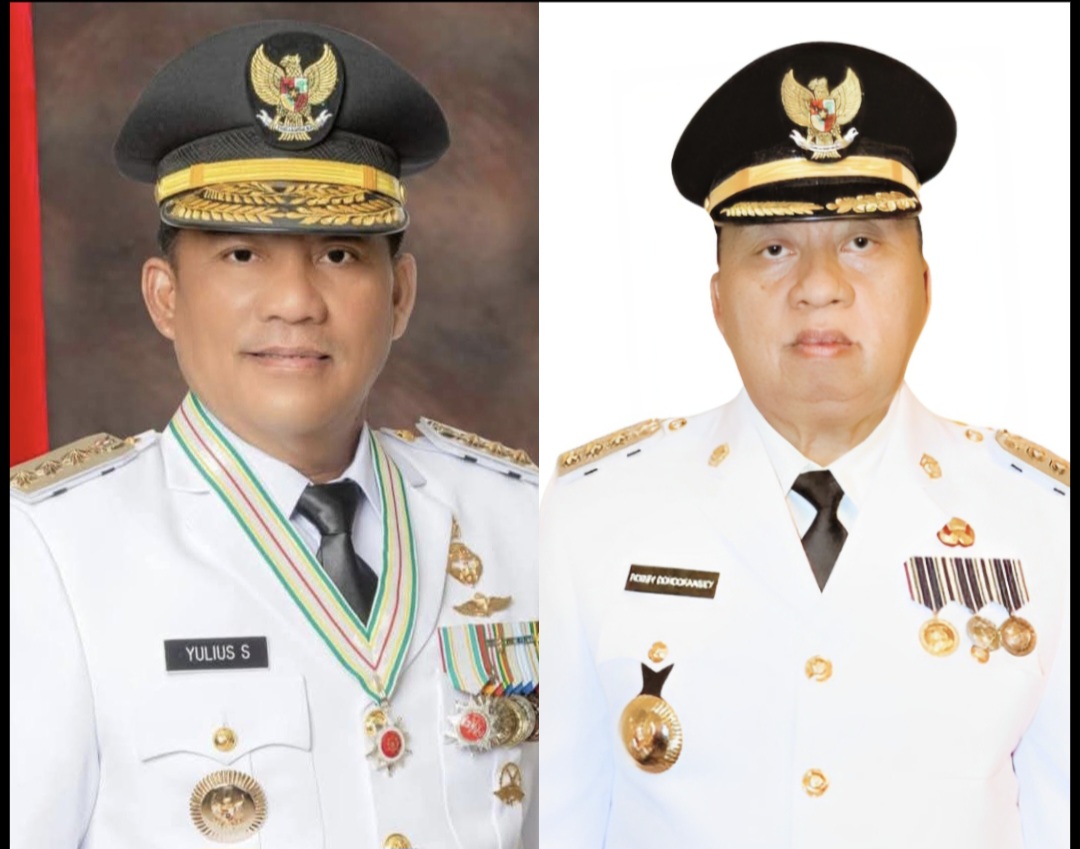 Gubernur Sulut Yulius Selvanus dan Bupati Minahasa Robby Dondokambey