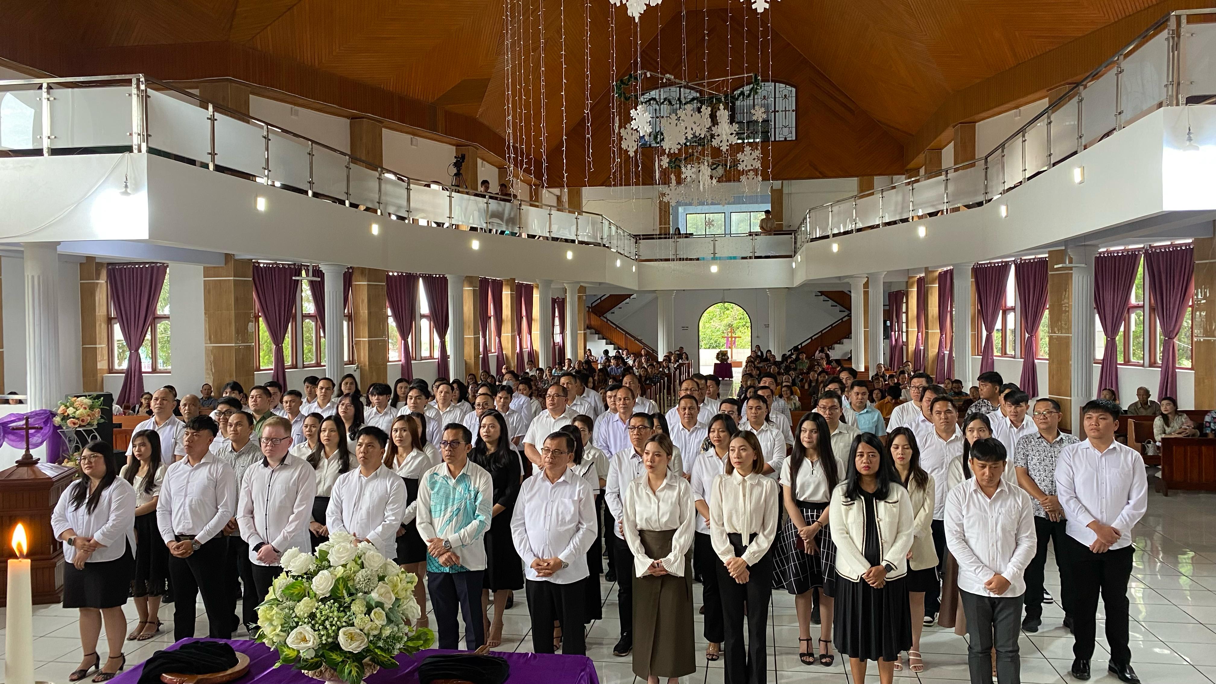 DILANTIK: Panitia Pelaksana FSPG GMIM 2025 dilantik Minggu (30/3/2025) di GMIM Riedel Wawalintouan.