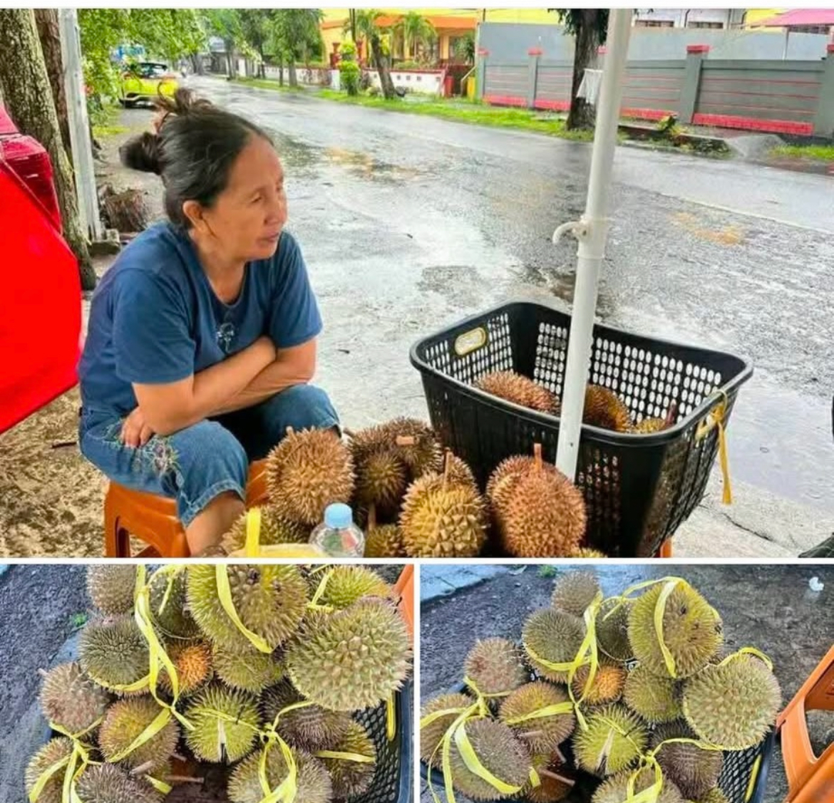 Seorang nenek penjual Durian di Bitung Sulut ditipu dua laki-laki