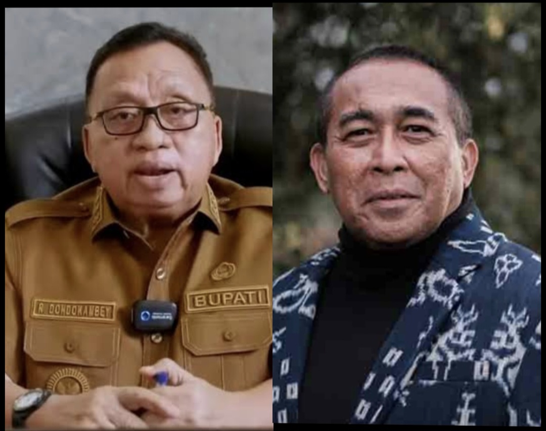 Bupati Minahasa Robby Dondokambey (kiri) dan Ketua Umum PGI Pdt Jacky Manuputty (kanan).