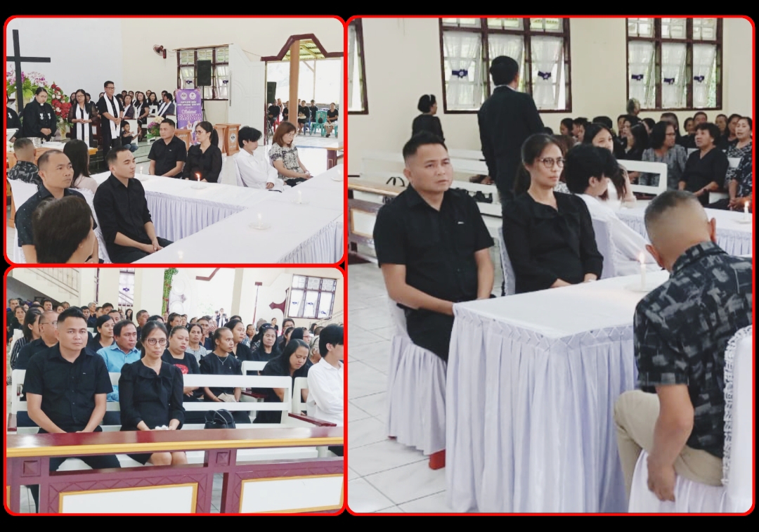 Suasana Ibadah Jumat Agung dirangkaikan dengan Sakramen Perjamuan Kudus di GMIM Anugerah Lowu Satu dihadiri Bupati Ronald Kandoli. Dok istimewa