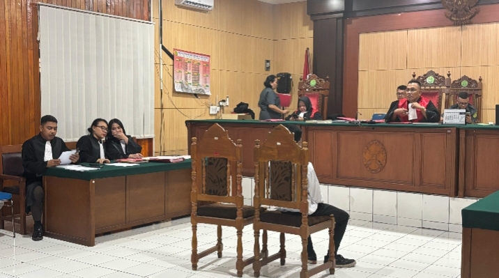 Sidang pembacaan surat tuntutan dari JPU,  terdakwa kasus pembunuhan dituntut pidana penjara seumur hidup.(Dok Istimewa)