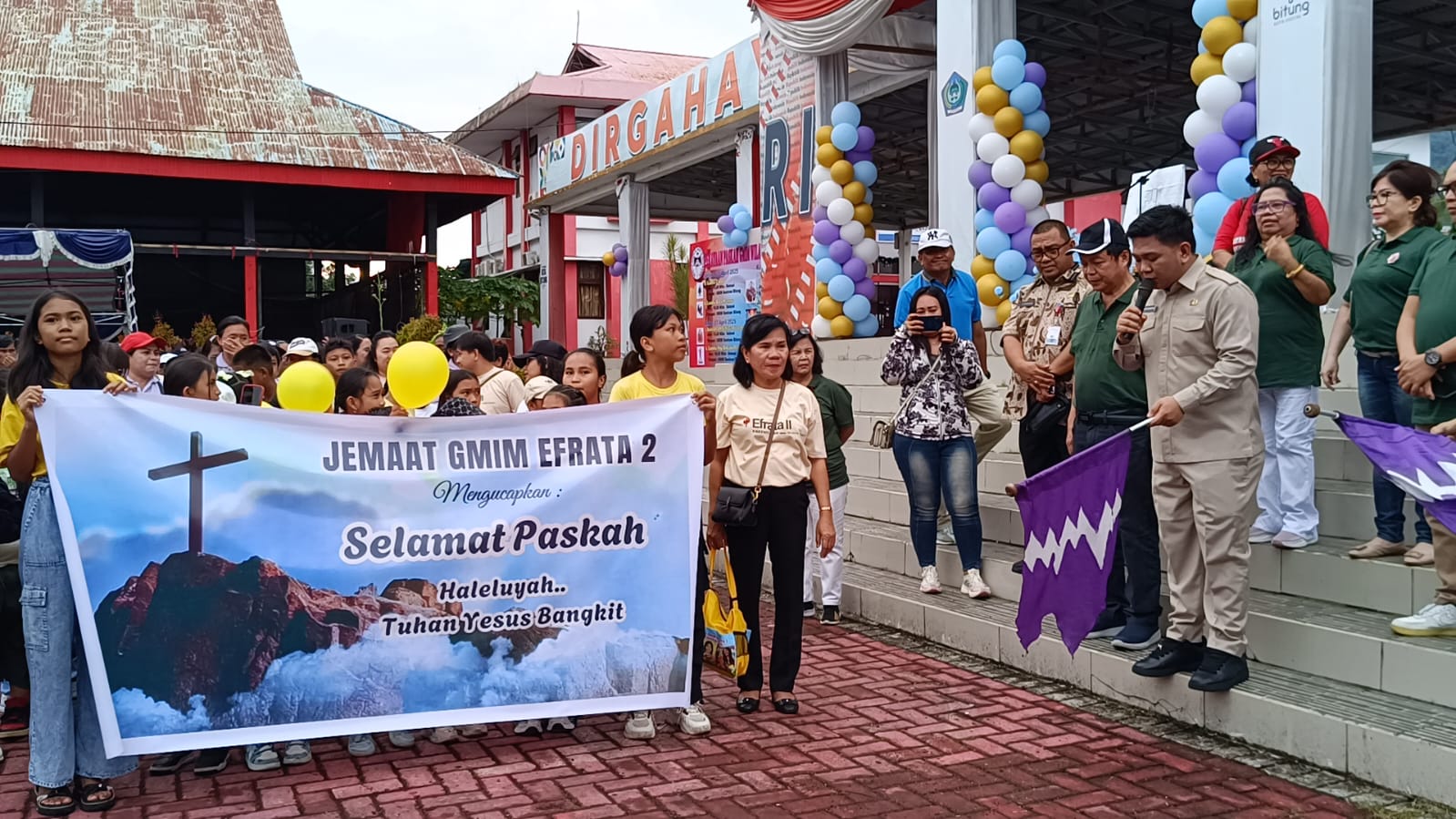 Wakil Wali Kota Bitung Randito Maringka, menghadiri kegiatan perayaan Paskah GMIM Wilayah Bitung I.(Dok Istimewa)