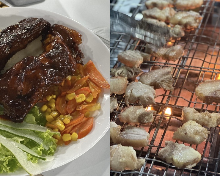 Rusuk bakar dan nasi babi bakar khas Warung Berkat