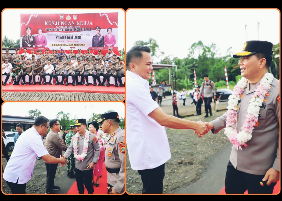 Kapolda Sulut Irjen Pol Roycke Langie saat menyambangi Mapolres Mitra, Rabu (30/4/2025). Dok istimewa