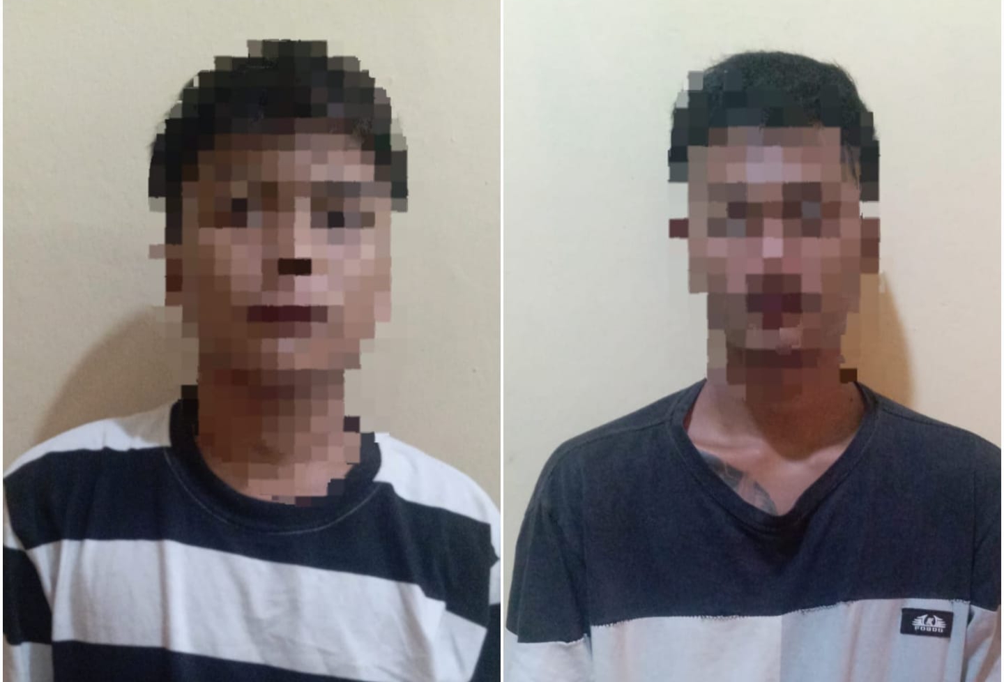 Dua pelaku diamankan di Mapolres Bitung.(Dok Istimewa)