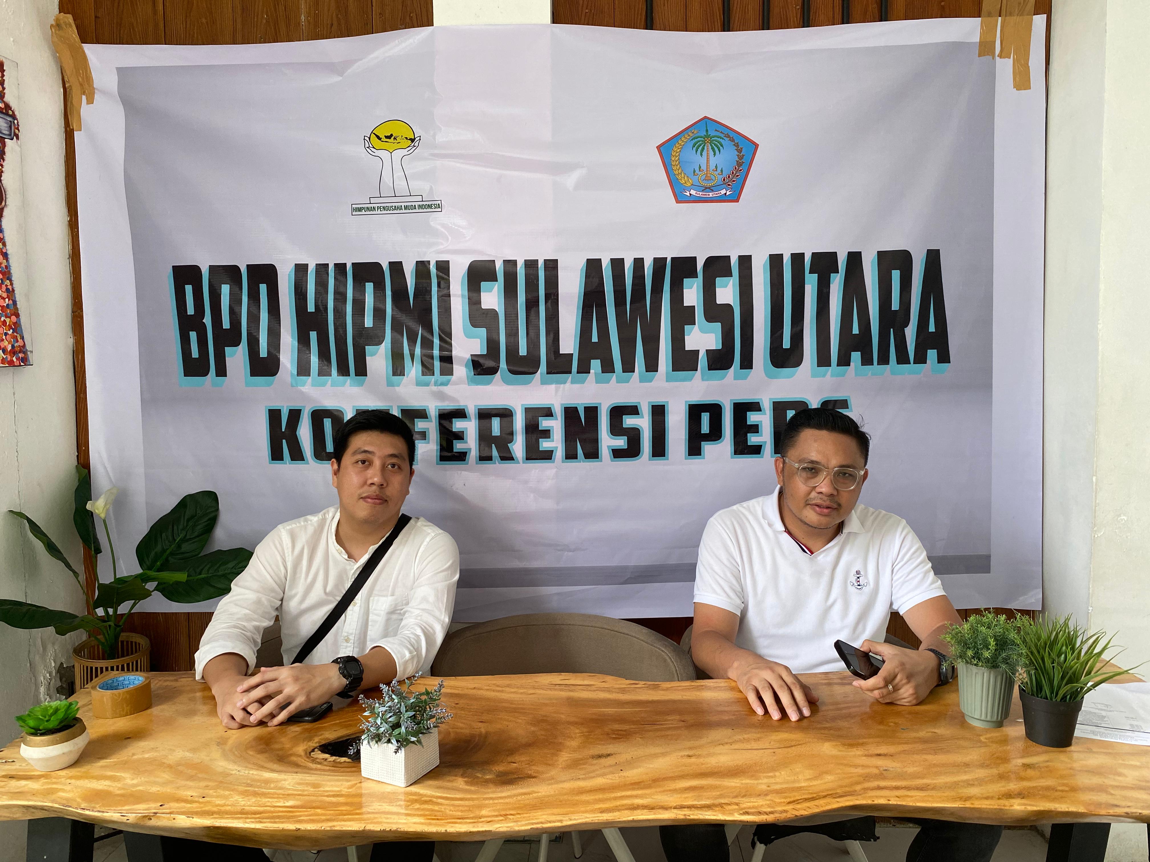 Konfrensi pers BPD HIPMI Sulawesi Utara, kemarin.