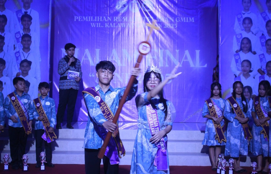 Mauricio Domits dari GMIM Betlehem Kawangkoan Baru dan Jezania Garinngging dari GMIM Yerusalem Kalawat, dinobatkan sebagai Remaja Teladan tahun 2025 wilayah Kalawat Empat.