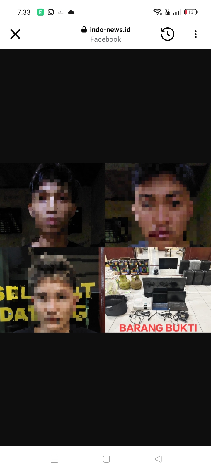 Tiga terduga pelaku pencurian di SDN Manembo-nembo berhasil ditangkap Tim Resmob Polsek Matuari.(Dok Istimewa)