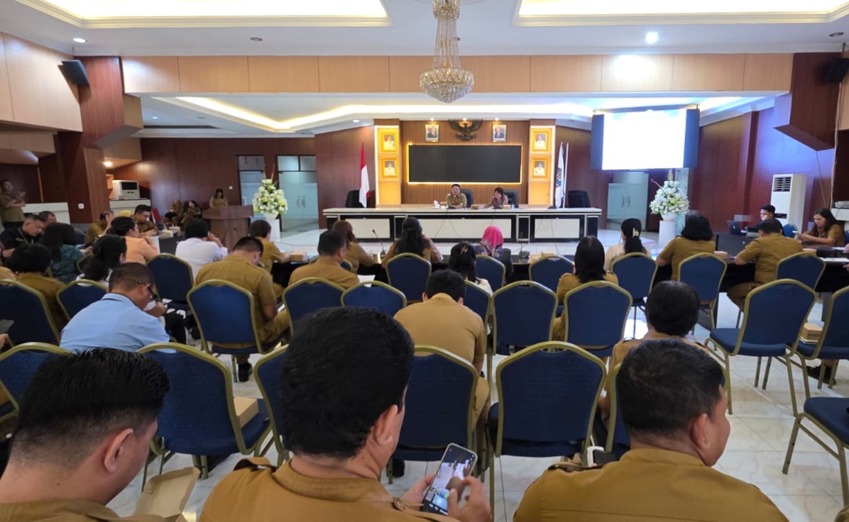 Rapat Forum Gugus Tugas yang dipimpin Wakil Wali Kota Bitung.(Dok Istimewa)
