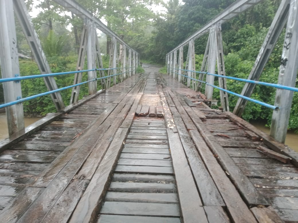 Kondisi Terkini Jembatan Essang Sudah Bisa Dilalui Kendaraan.