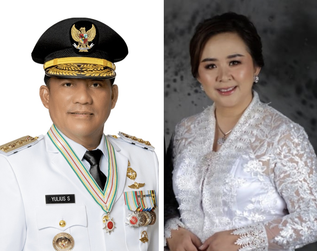 Gubernur Yulius Selvanus (kiri) dan Ketua Fraksi Gerindra DPRD Minahasa dr Anita Mamuaya MKes (kanan)