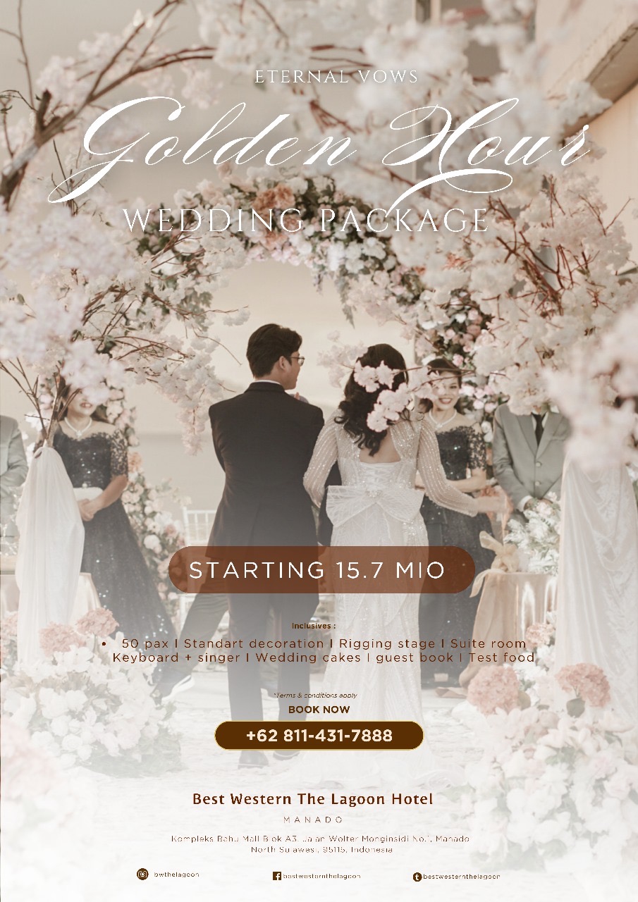 Golden Hour Wedding Package Best Western The Lagoon Hotel Manado