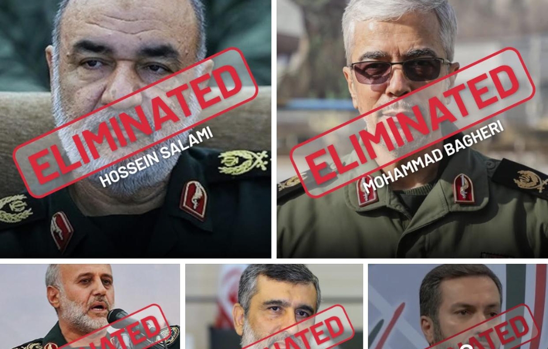 Serangan Pembukaan, Israel Singkirkan Panglima Tertinggi dan Kepala Staf Angkatan Bersenjata Iran