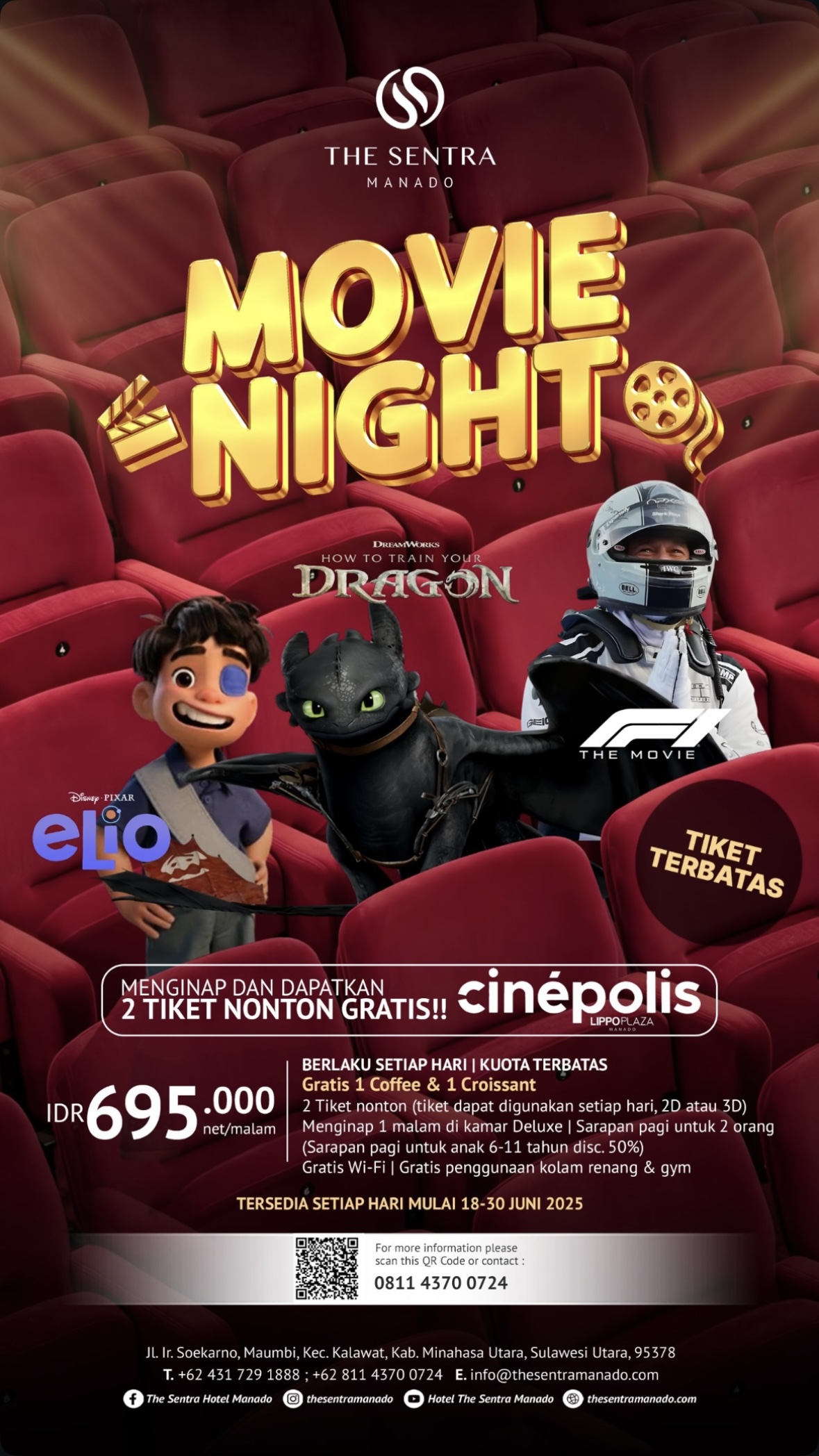 Promo Movie Night di The Sentra Hotel Manado