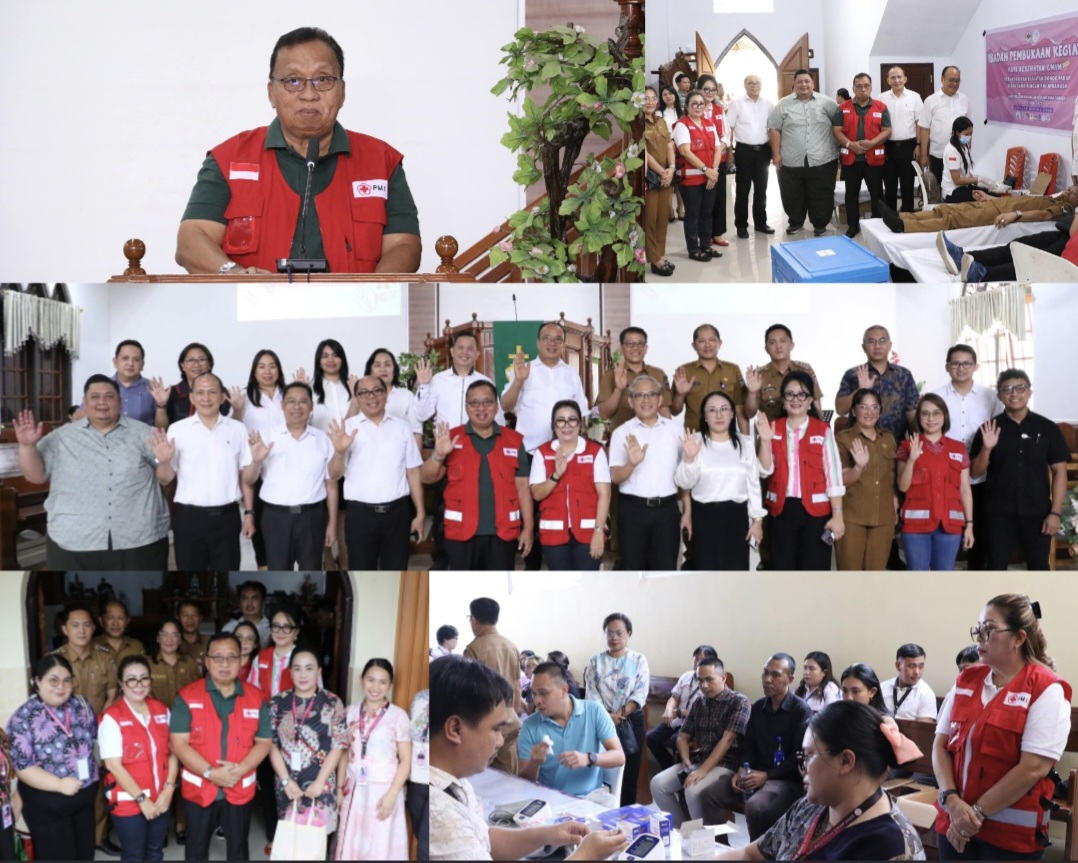 SUPPORT: Perayaan HLG disupport Pemkab dan PMI Minahasa.