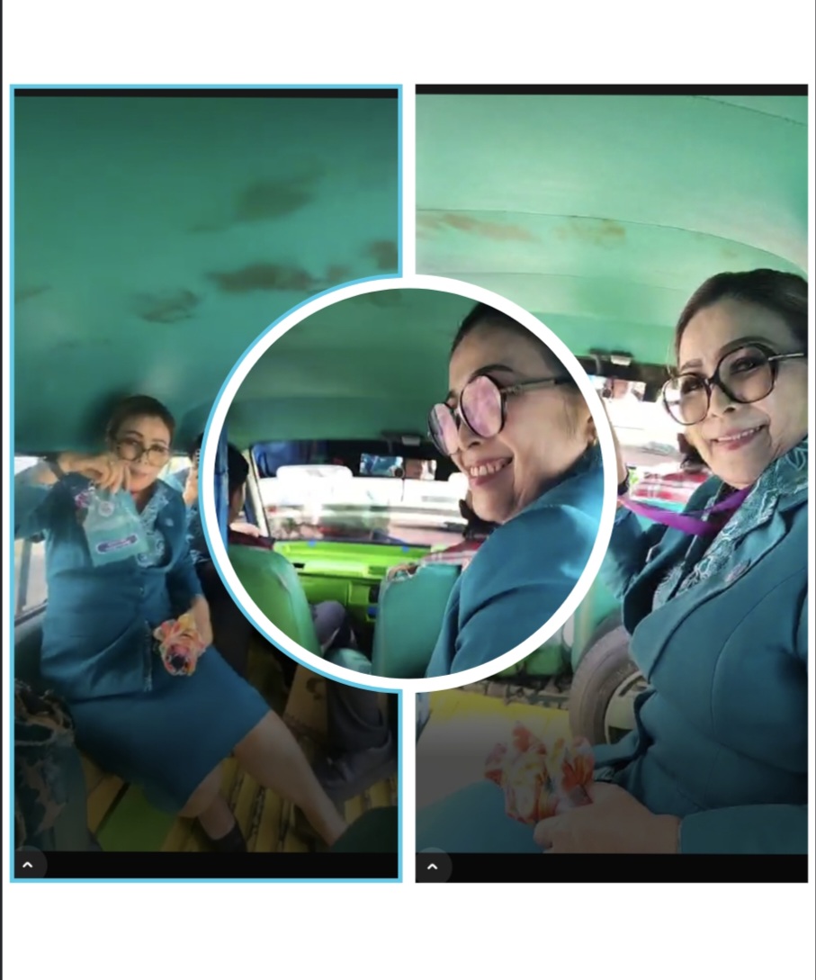 SEDERHANA: Keseruan Ketua TP PKK Minahasa Martina Dondokambey Lengkong bersama rombongan usai HKG ke-53 di Samarinda, Kaltim, Selasa (8/7/2025).