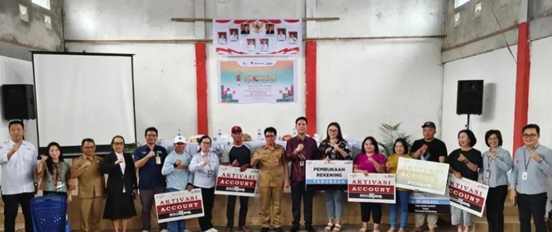 OJK bersama BSG dan BRI gelar literasi Keuangan di Kecamatan Modoinding, Kabupaten Minahasa Selatan, Selasa (8/7).