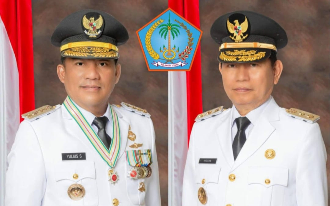 Gubernur Yulius Selvanus dan Wagub Victor Mailangkay