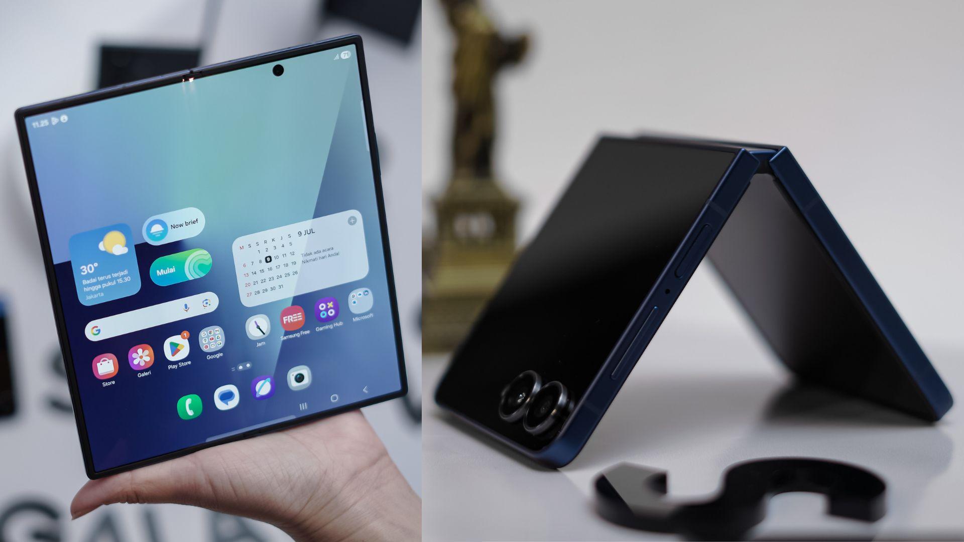 Galaxy Z Fold7 | Z Flip7 mengusung desain ultra tipis dan ultra ringan dengan material yang semakin tangguh di bagian layar dan bodi perangkat.