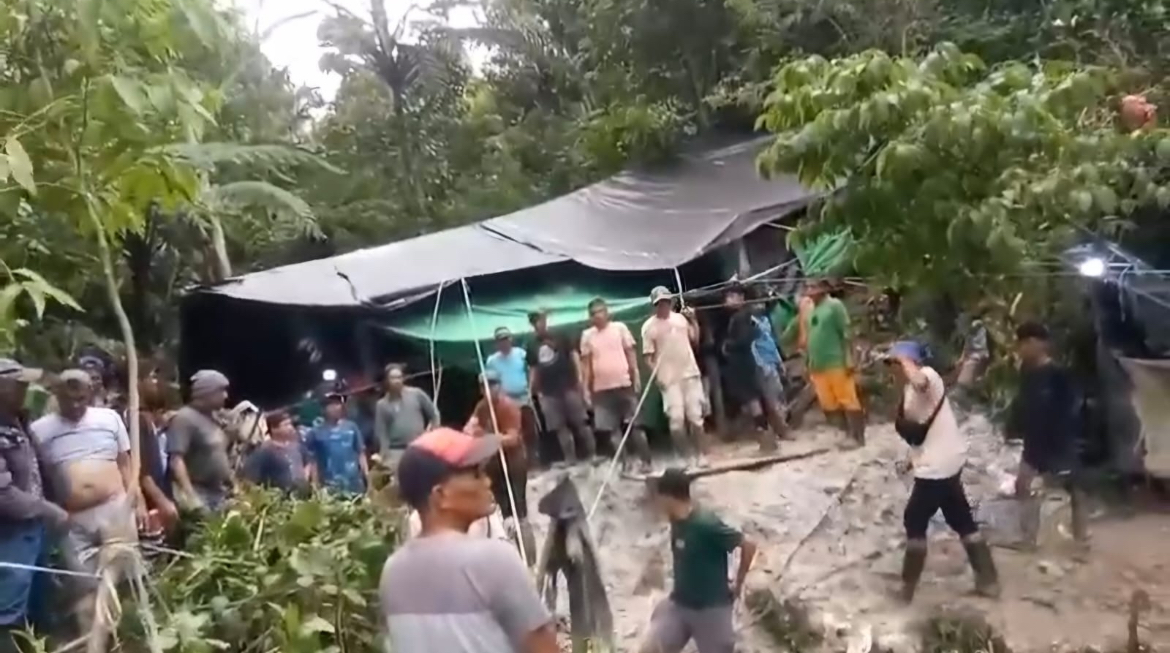 Aktivitas tambang emas di kawasan perkebunan Tobongon, Kabupaten Boltim, terhenti total.