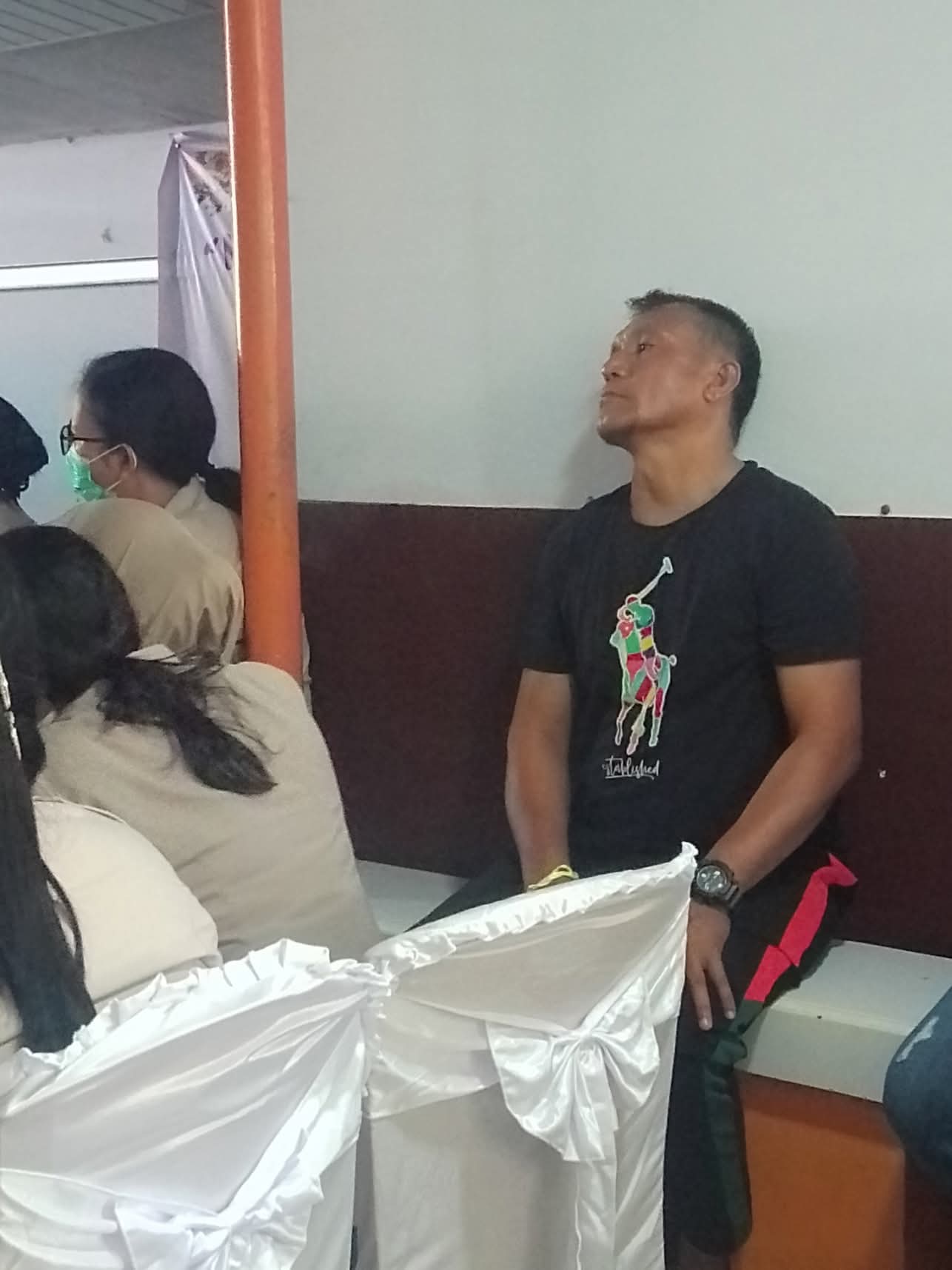 Jonly Lapay saat berada di di RS Bhayangkara Karombasan Manado.