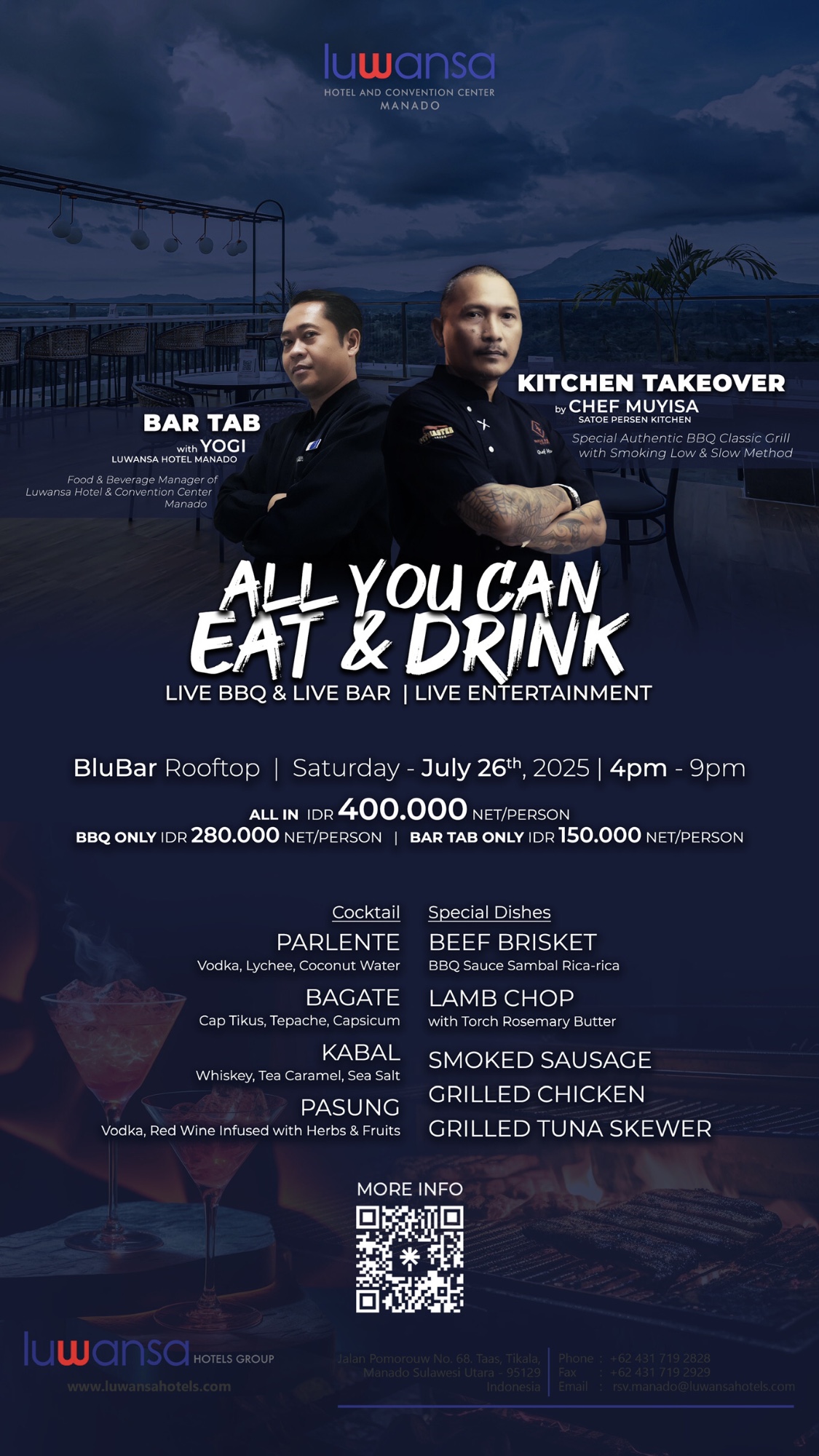 AYCE dan Drink di Luwansa Hotel Manado