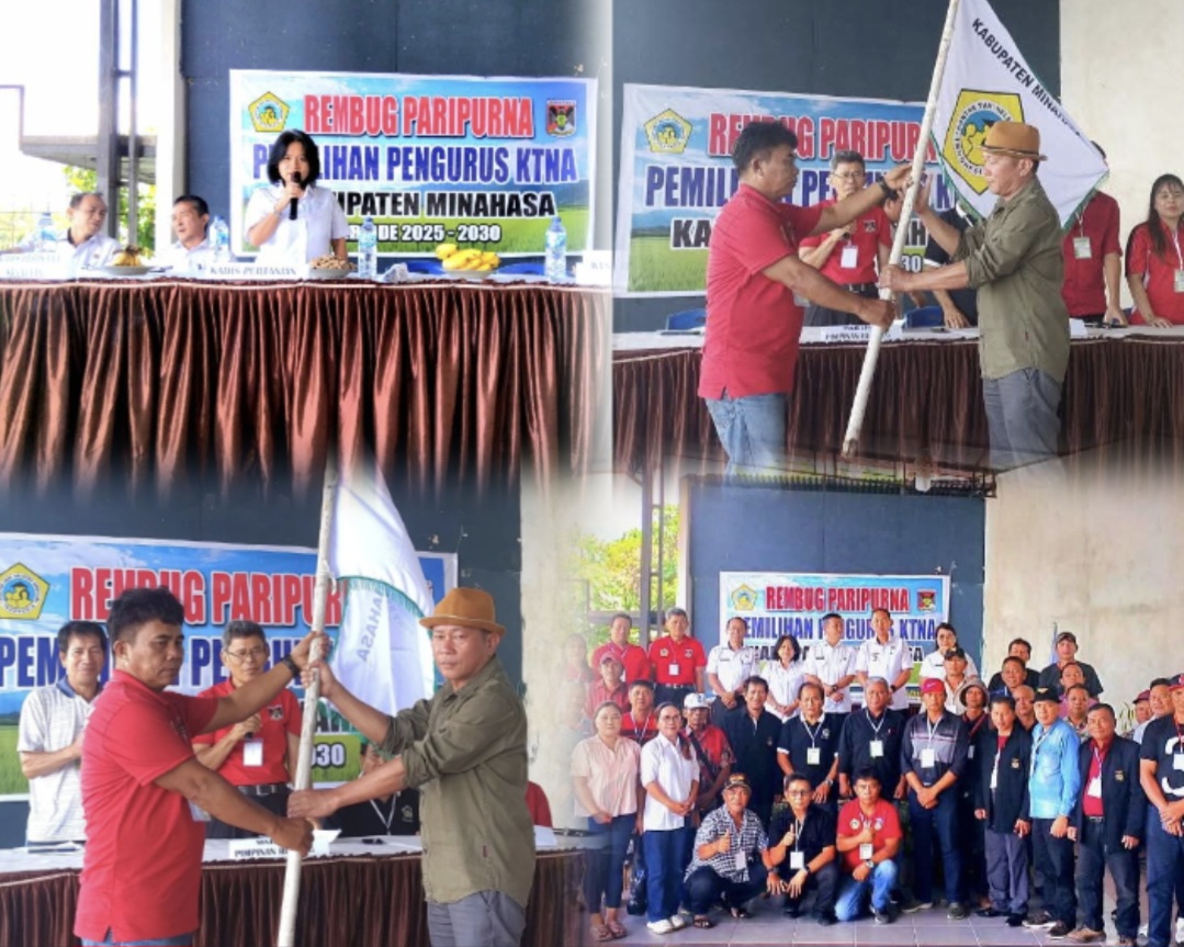 DILANTIK: Pengurus KTNA Minahasa versi Ketua Lucky Kalengkongan saat dikukuhkan belum lama ini.