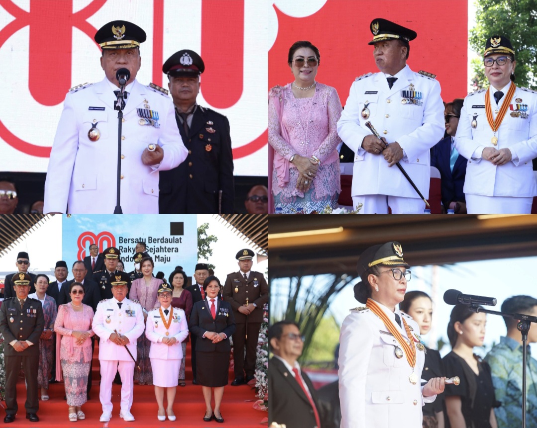 SUKSES: Pelaksanaan Upacara HUT RI di Kabupaten Minahasa sukses terlaksana, Minggu (17/8/2025).