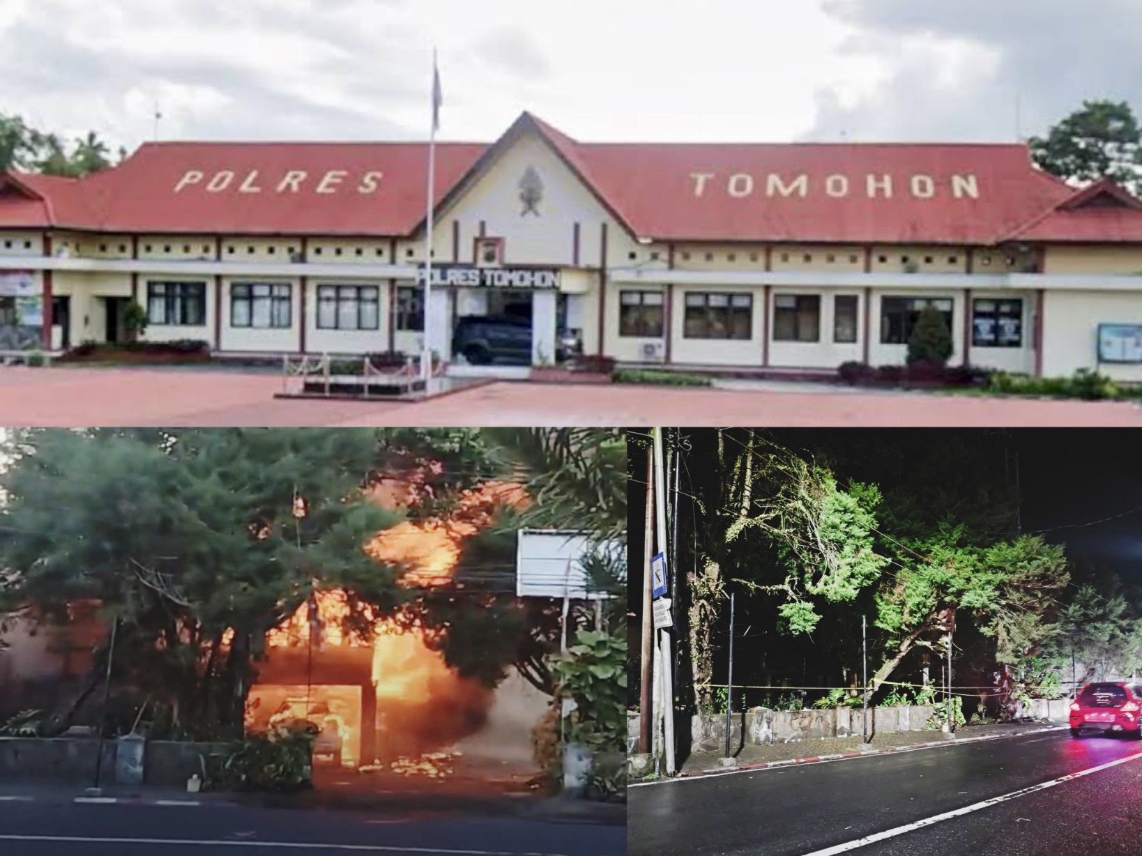 Polres Tomohon sementara mendalami kasus kebakaran di Kelurahan Walian Tomohon, Minggu 17 Agustus 2025. Dok istimewa