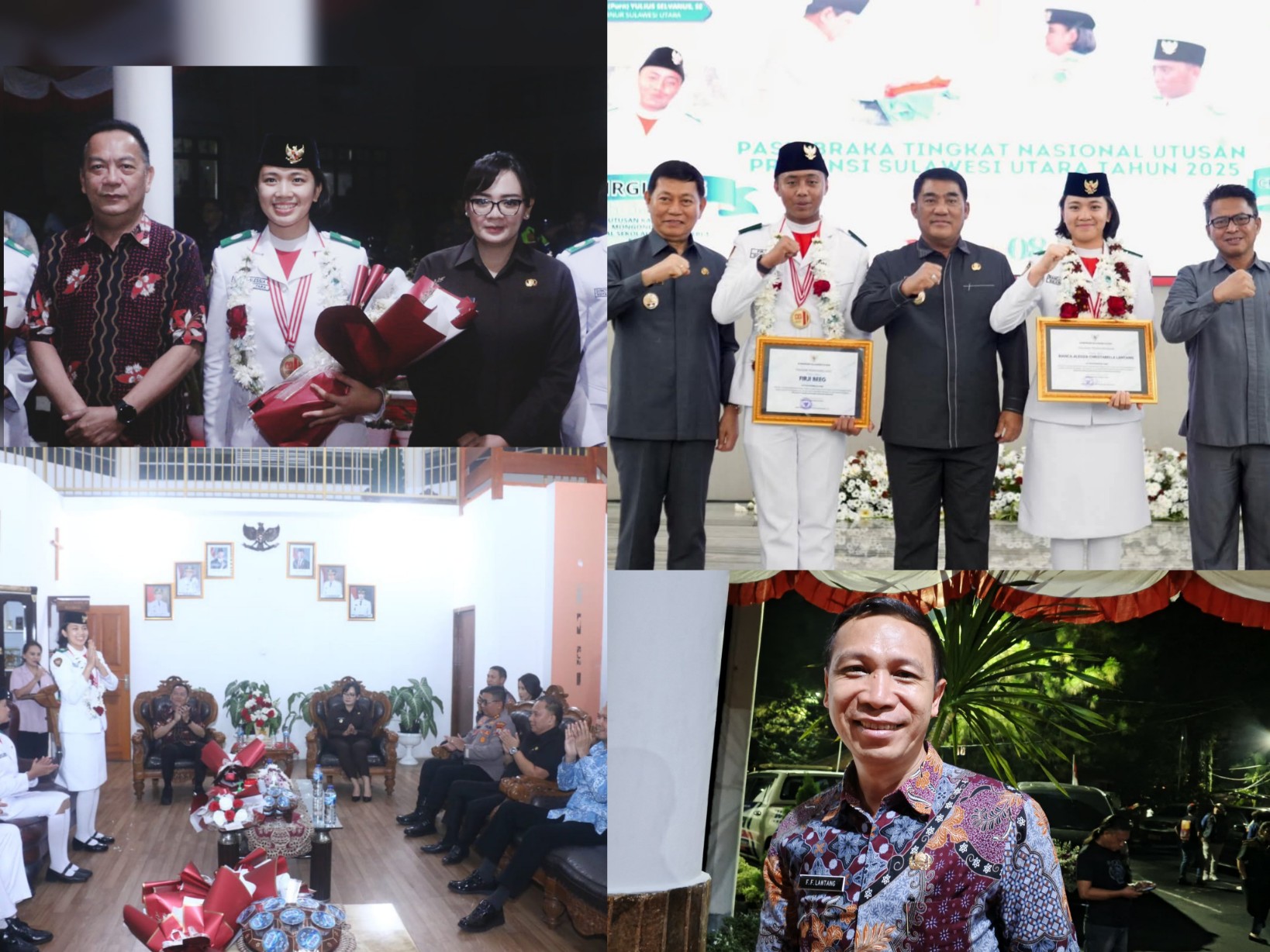 Suasana penjemputan Bianca Lantang mulai dari Pemprov Sulut hingga Pemkot Tomohon, insert foto ; Fransiskus Lantang. Dok istimewa