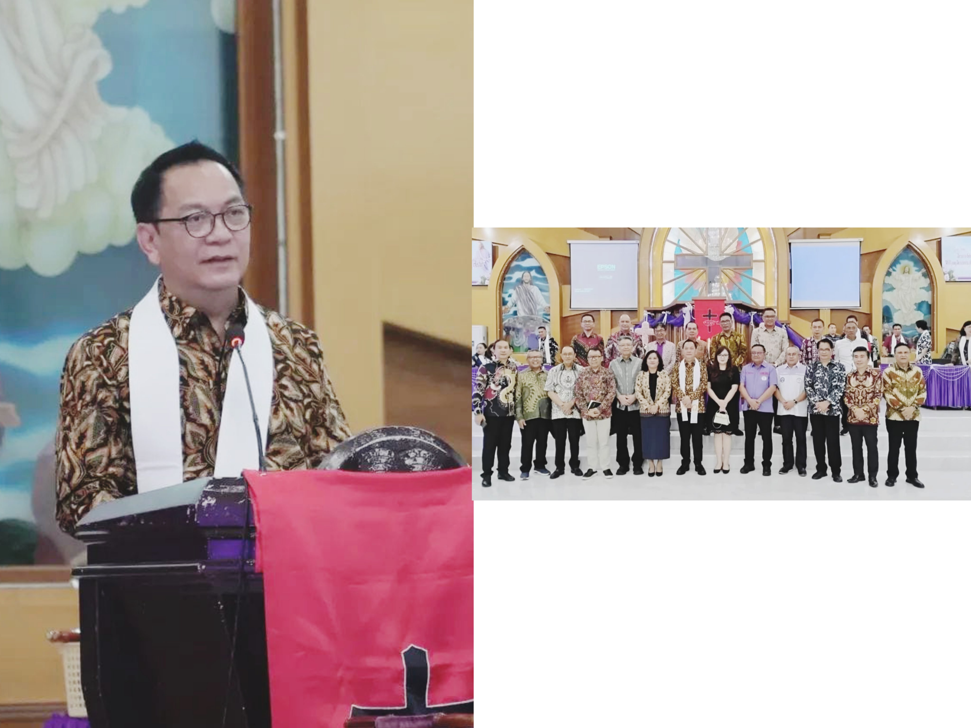 Jajaran Panitia KONAS FK-PKB PGI ke-18 Tahun 2025 siap menyambut seluruh peserta. Dok istimewa