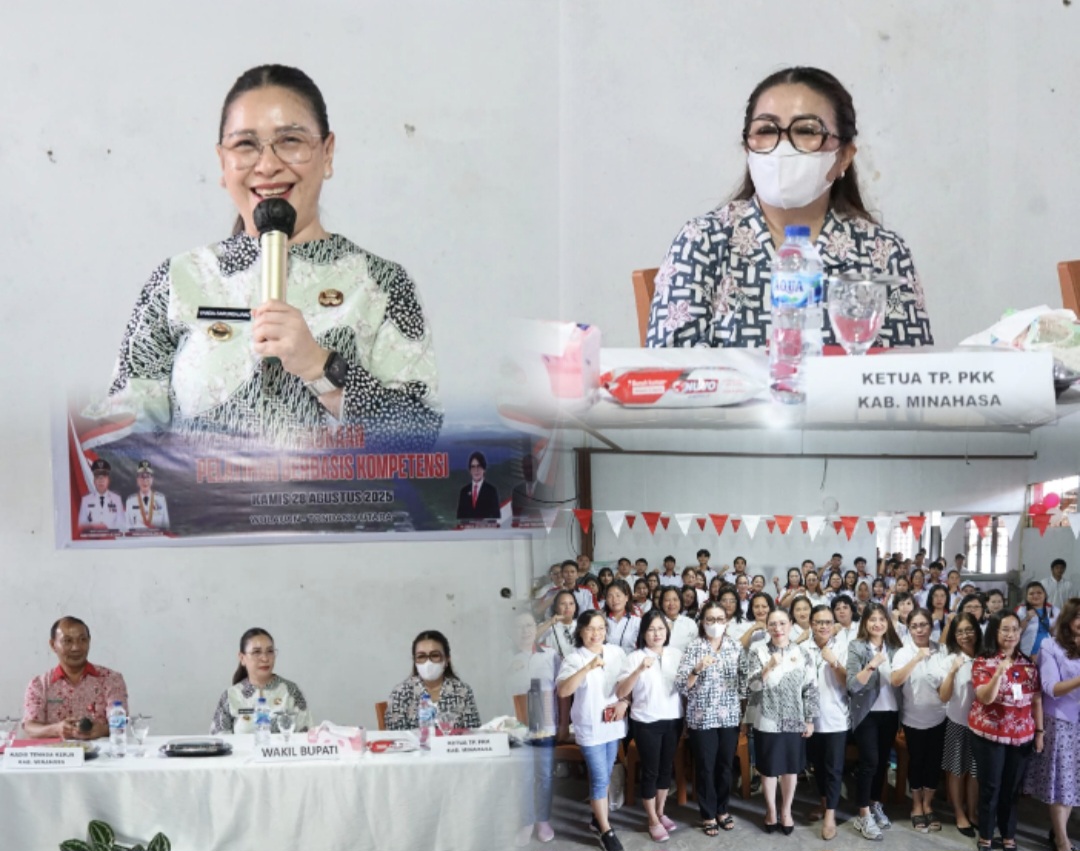 BERI MATERI: Suasana pelatihan yang digelar Disnaker Minahasa, Kamis (28/8/2025).