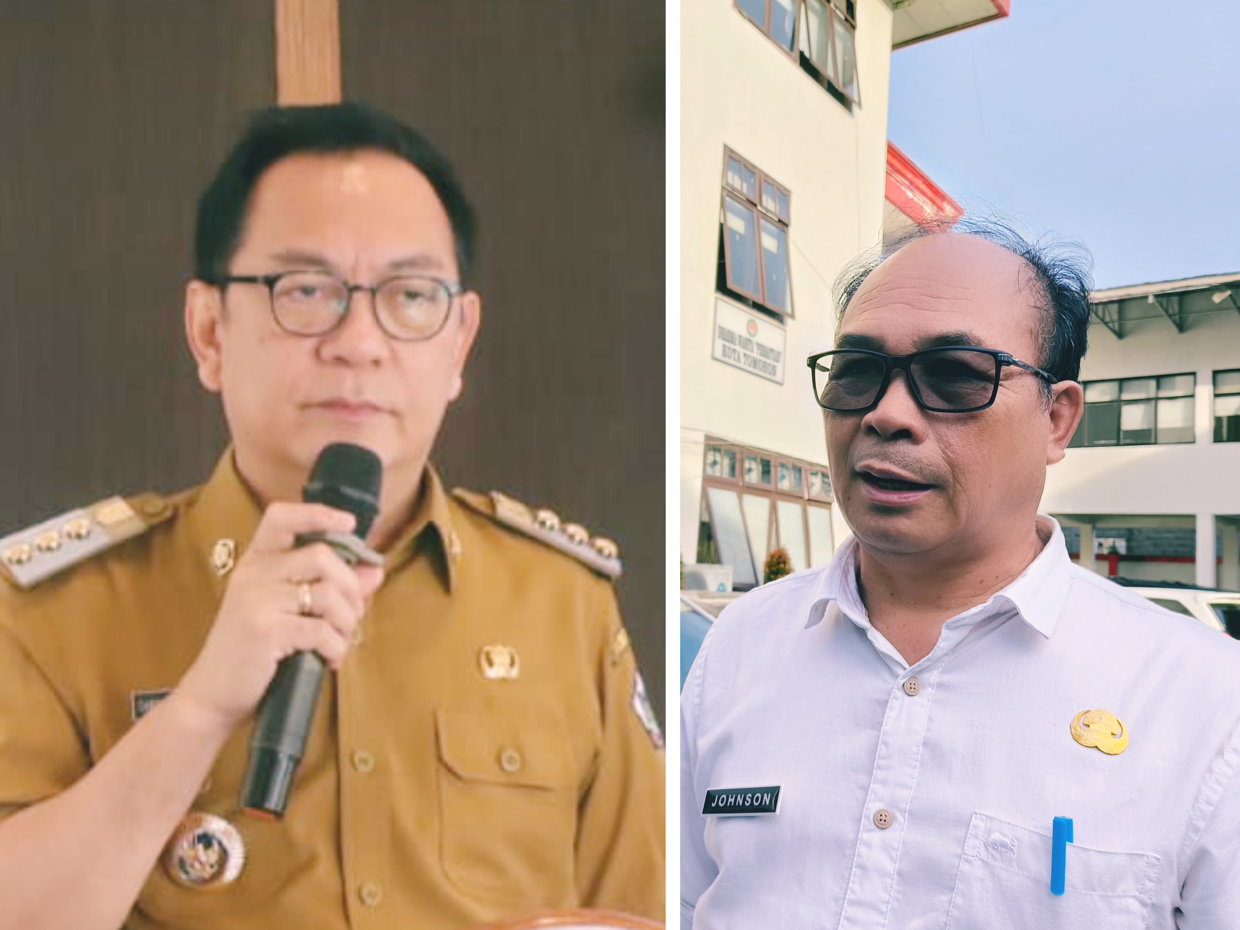 Wali Kota Caroll Senduk, Kepala BKPSDM Tomohon Jhonson Liuw. Dok istimewa