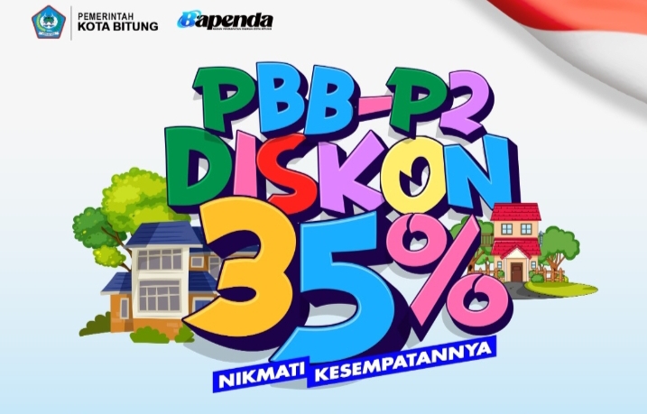 Pemkot Bitung memberlakukan program keringanan dan pembebasan denda PBB-P2 dalam rangka HUT ke-35 Kota Bitung.(Dok Istimewa)