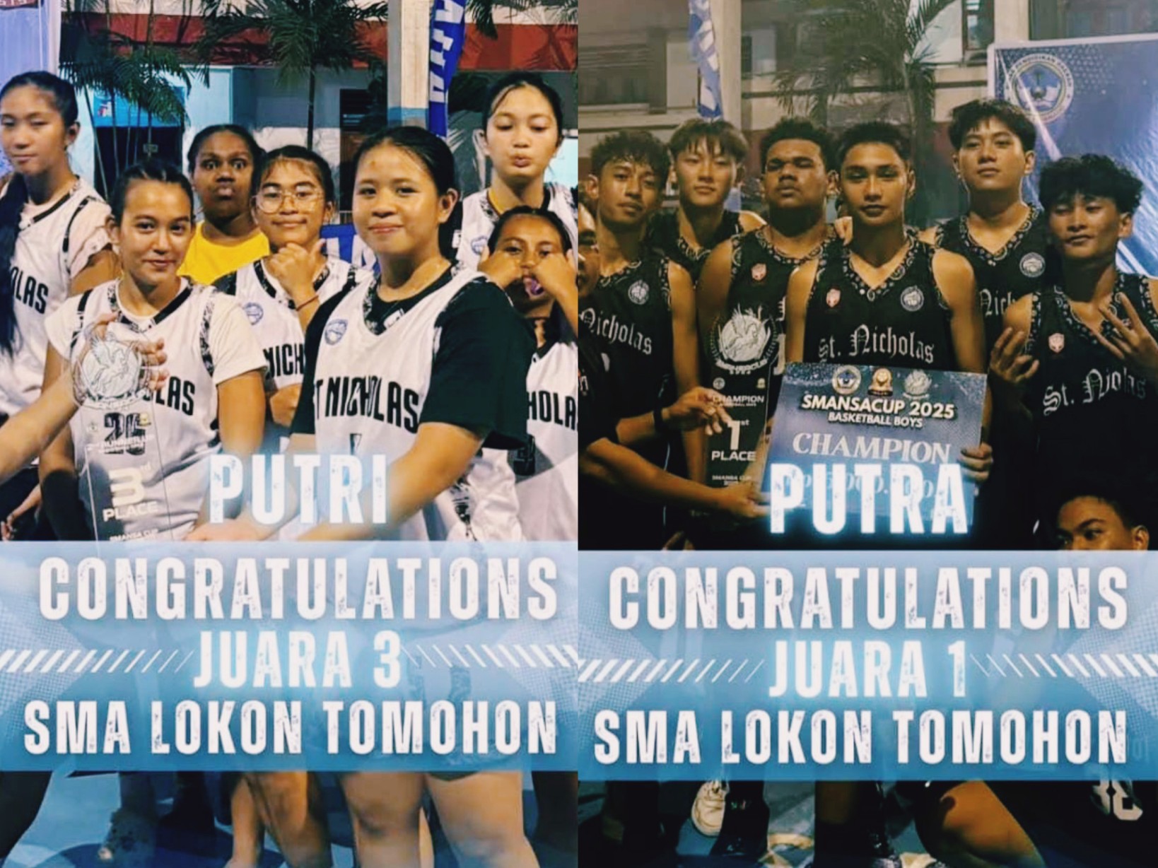 Tim Basket Putra-Putri Losnito tampil jemawa di SMANSA Cup 2025. Dok istimewa