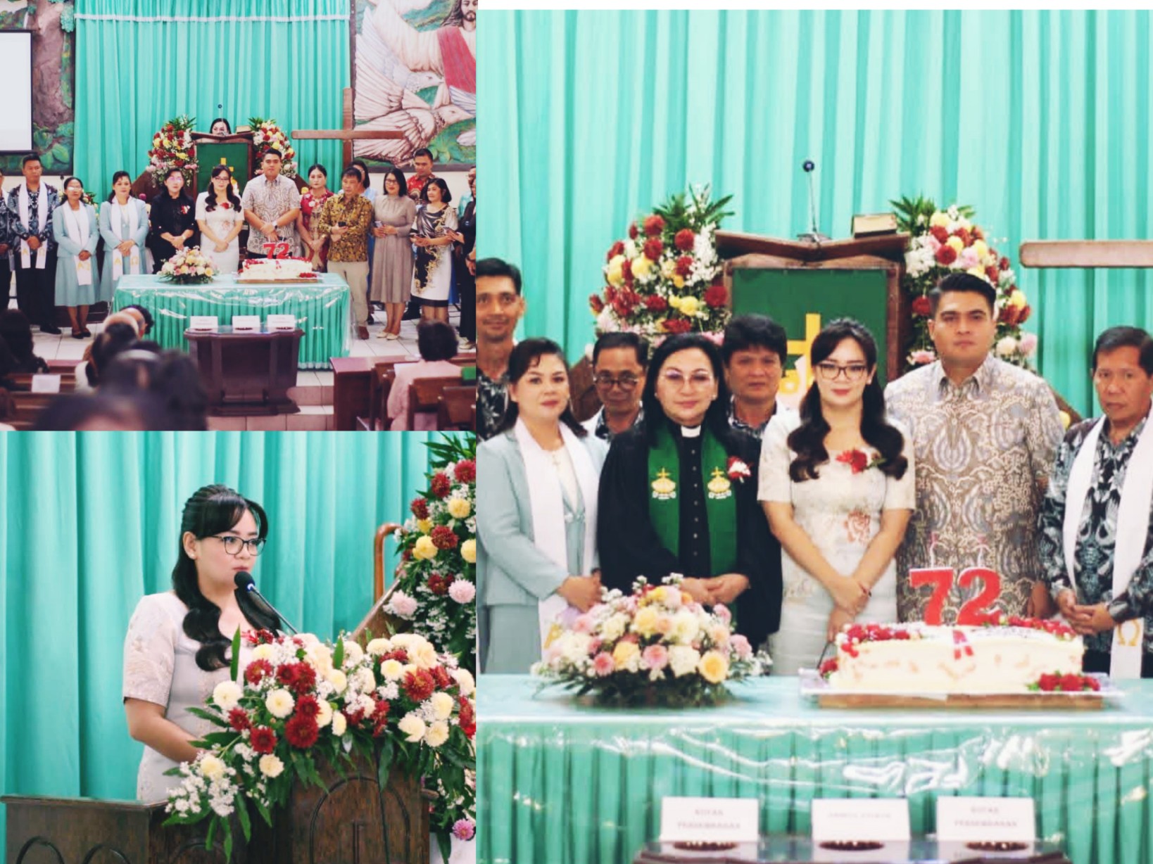 Wawali Sendy Rumajar saat menghadiri HUT ke-72 GMIM Eben Haezar Kaaten, Minggu (7/9/2025(. Dok Istimewa
