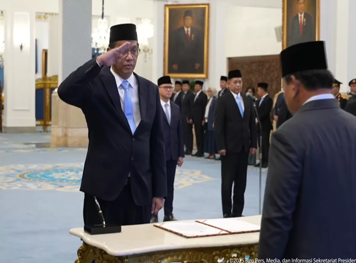 Purbaya Yudhi Sadewa dilantik menjadi Menteri Keuangan oleh Presiden Prabowo Subianto, Senin (8/09/2025)