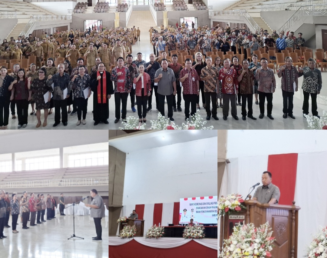 PIMPIN: Rakoor Pemkab Minahasa bersama Pemdes dan BPD, di Wale Ne Tou Tondano, Jumat (12/9/2025).