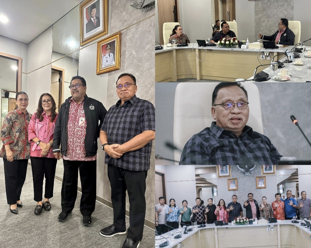JALIN KERJASAMA: Pertemuan Bupati Robby Dondokambey bersama jajaran diterima Wagub DKI Jakarta Rano Karno, Rabu (17/9/2025) di Kantor Gubernur Provinsi DKI Jakarta.
