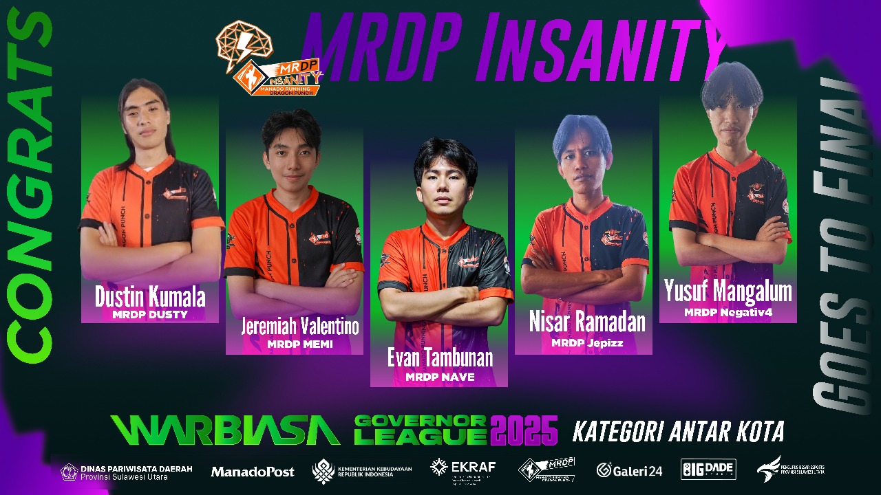 Tim asal kota Manado, MRDP Insanity berhasil mengalahkan tim NOS Uero dari kota Kotamobagu.