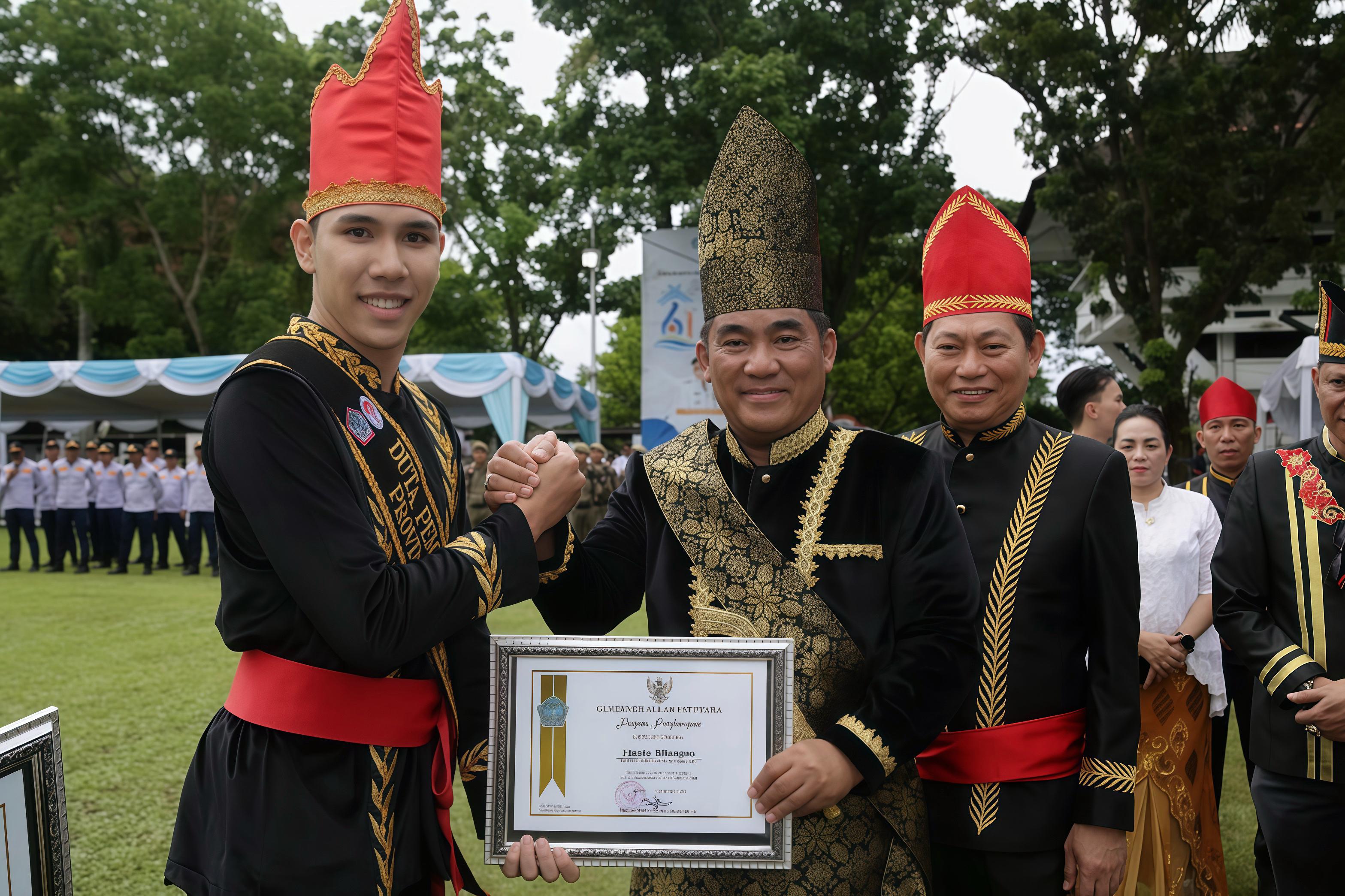 Flavio Silangen ketika dianugerahi sebagai